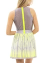 Robe pour femme Lucky in Love  Pleat Wave Dress Neon Yellow