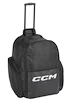 Sac à roulettes de hockey CCM Wheel Backpack 18 Black  Senior