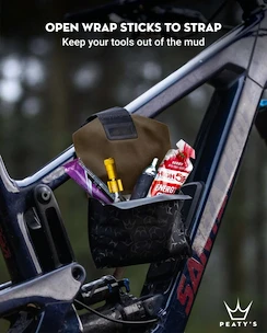 Sacoche de cadre PEATY'S  Holdfast trail tool wrap - nightrider black (phf-ttw-nrb-25)