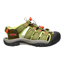 Sandales pour enfant Keen NEWPORT BOUNDLESS Dark olive/Scarlet ibis