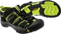 Sandales pour enfant Keen  Newport H2 JR Black/Lime Green