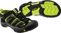 Sandales pour enfant Keen  Newport H2 K Black/Lime Green