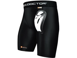 Short de compression avec suspensoir Shock Doctor BioFlex Cup Black Senior
