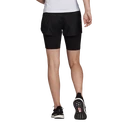 Short pour femme adidas  Run Fast 2in1 Shorts Black