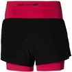 Short pour femme Mizuno  2 in 1 4.5 Short/Black/Persian Red