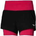 Short pour femme Mizuno  2 in 1 4.5 Short/Black/Persian Red