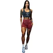 Short pour femme Nebbia NEBBIA x OLYMPIA Washed High Waisted Leggings Shorts HERITAGE 780 red