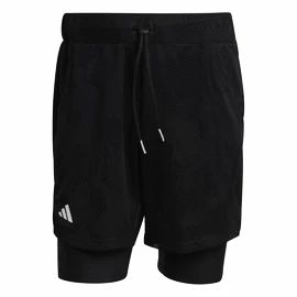 Short pour homme adidas Melbourne Tennis Two-in-One 7-inch Shorts Black