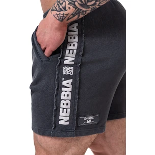 Short pour homme Nebbia NEBBIA x OLYMPIA Washed Sweat Shorts LEGEND 786 black L