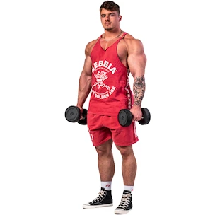 Short pour homme Nebbia NEBBIA x OLYMPIA Washed Sweat Shorts LEGEND 786 red