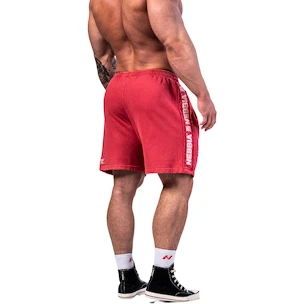 Short pour homme Nebbia NEBBIA x OLYMPIA Washed Sweat Shorts LEGEND 786 red