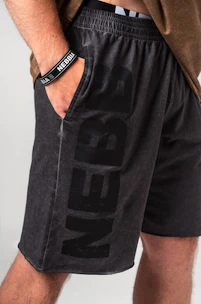 Short pour homme Nebbia  Washed-off Gym Sweatshorts NO BS Black L