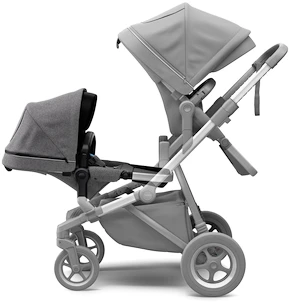 Siège pour frères et sœurs Thule Sleek Sibling seat Aluminum/Gray Melange