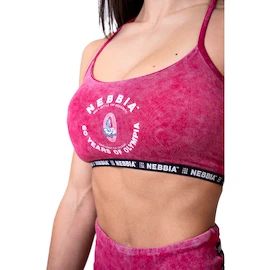 Soutien-gorge pour femme Nebbia NEBBIA x OLYMPIA Washed Open Back Sports Bra LEGACY 779 red