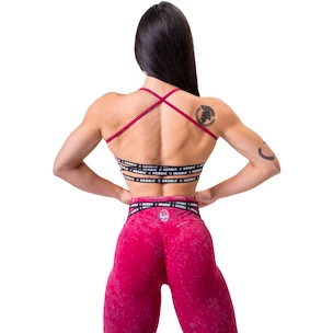 Soutien-gorge pour femme Nebbia NEBBIA x OLYMPIA Washed Open Back Sports Bra LEGACY 779 red