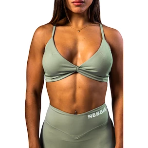 Soutien-gorge pour femme Nebbia STRONG BEAUTY Medium-Support Sports Bra TWIST-KNOT 423 light green