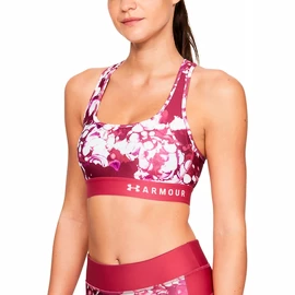 Soutien-gorge pour femme Under Armour Mid Crossback Printed Pink