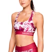 Soutien-gorge pour femme Under Armour  Mid Crossback Printed Pink  XS