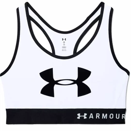 Soutien-gorge pour femme Under Armour Mid Keyhole Graphic White