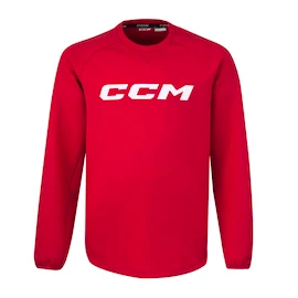 Sweat-shirt pour enfant CCM LOCKER ROOM FLEECE CREW Red