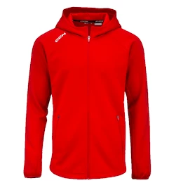 Sweat-shirt pour enfant CCM LOCKER ROOM FLEECE FULL ZIP HOODIE red