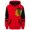 Sweat-shirt pour enfant Outerstuff  FACEOFF FULL ZIP FLEECE HOODIE CHICAGO BLACKHAWKS