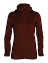 Sweat-shirt pour femme Icebreaker  W Elemental LS Zip Hood ESPRESSO