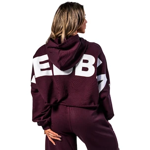 Sweat-shirt pour femme Nebbia STRONG BEAUTY Oversized Hoodie OWN YOUR POWER 433 dark red