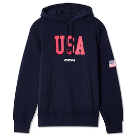 Sweat-shirt pour homme CCM Flag Hood Team USA Navy