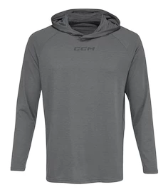 Sweat-shirt pour homme CCM LS Premium Training Hoodie Dark Grey Heathered muži