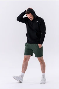 Sweat-shirt pour homme Nebbia  Pull-over Hoodie with a Pouch Pocket 331 black