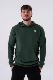 Sweat-shirt pour homme Nebbia Pull-over Hoodie with a Pouch Pocket 331 dark green