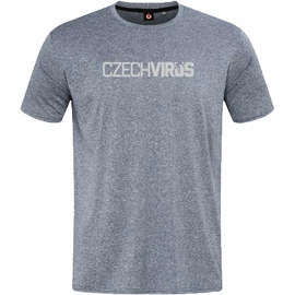 T-shirt de sport gris recyclé pour homme Czech Virus