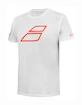 T-shirt pour enfant Babolat  Strike Cotton Tee Jr White/Strike Red