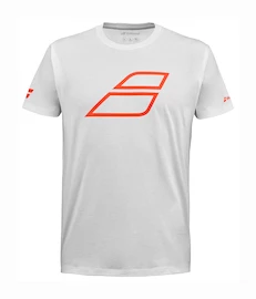 T-shirt pour enfant Babolat Strike Cotton Tee Jr White/Strike Red