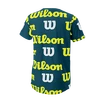 T-shirt pour enfant Wilson  All Over Logo Tech Tee B Blue Coral