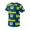 T-shirt pour enfant Wilson  All Over Logo Tech Tee B Blue Coral