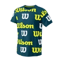 T-shirt pour enfant Wilson  All Over Logo Tech Tee B Blue Coral