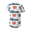 T-shirt pour enfant Wilson  All Over Logo Tech Tee B White