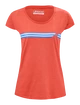 T-shirt pour femme Babolat  Exercise Stripes Tee Poppy Red