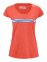 T-shirt pour femme Babolat  Exercise Stripes Tee Poppy Red