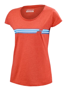 T-shirt pour femme Babolat  Exercise Stripes Tee Poppy Red