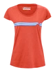T-shirt pour femme Babolat  Exercise Stripes Tee Poppy Red  S