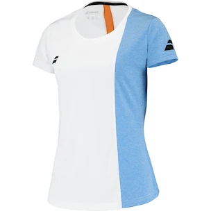 T-shirt pour femme Babolat  Play Cap Sleeve Top Women White/Blue Hthr