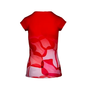 T-shirt pour femme BIDI BADU  Bella 2.0 Tech V-Neck Tee Red/Orange