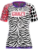 T-shirt pour femme Crazy Idea  Mountain Flash Black/Zebra SS22