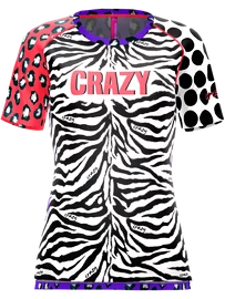 T-shirt pour femme Crazy Idea Mountain Flash Black/Zebra SS22