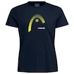 T-shirt pour femme Head  Club Lara T-Shirt Women Dark Blue/Yellow S