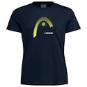 T-shirt pour femme Head  Club Lara T-Shirt Women Dark Blue/Yellow S