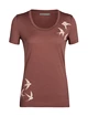 T-shirt pour femme Icebreaker  Tech Lite II SS Scoop Tee Shapes Grape